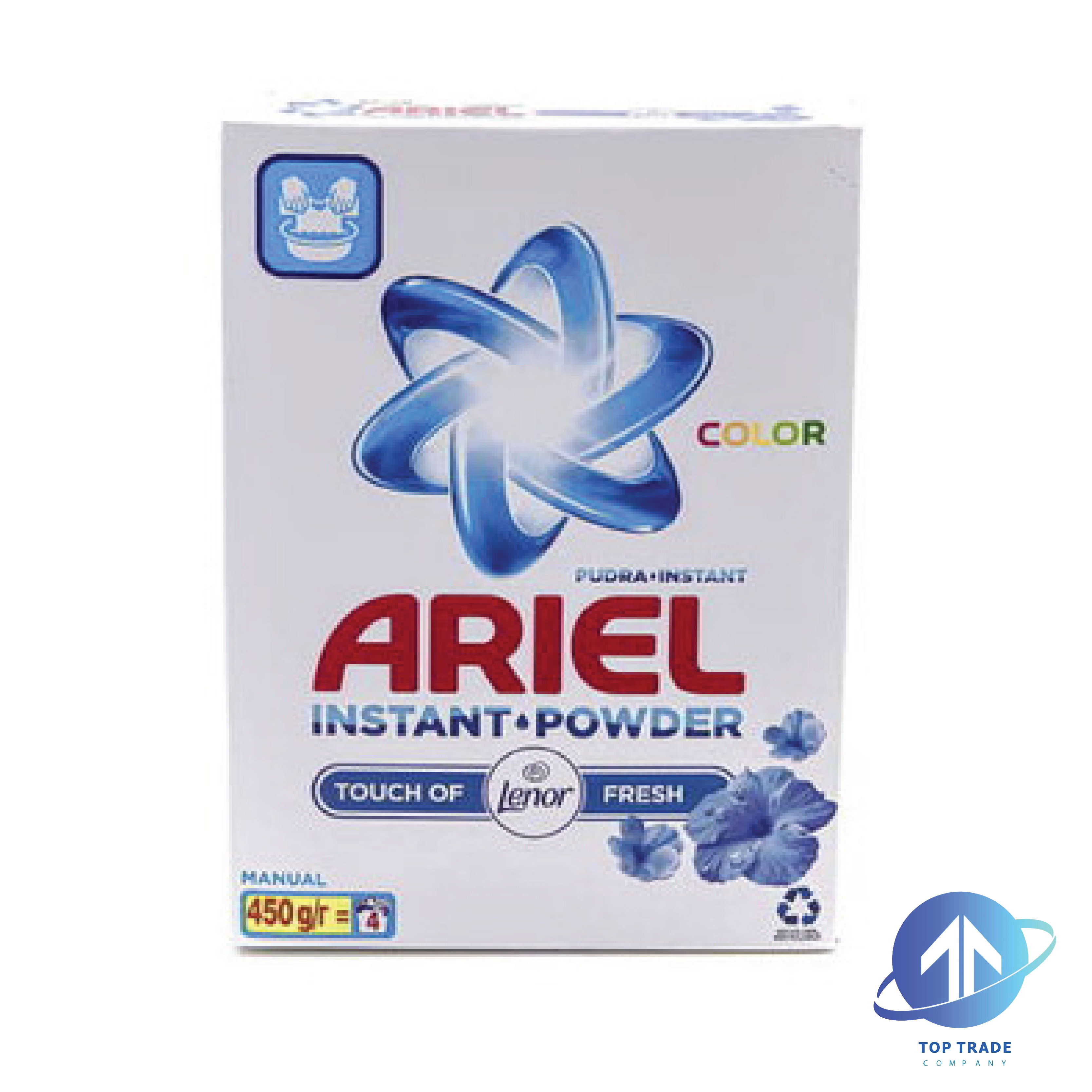 Ariel washing powder hand wash touch of lenor 450g/7sc